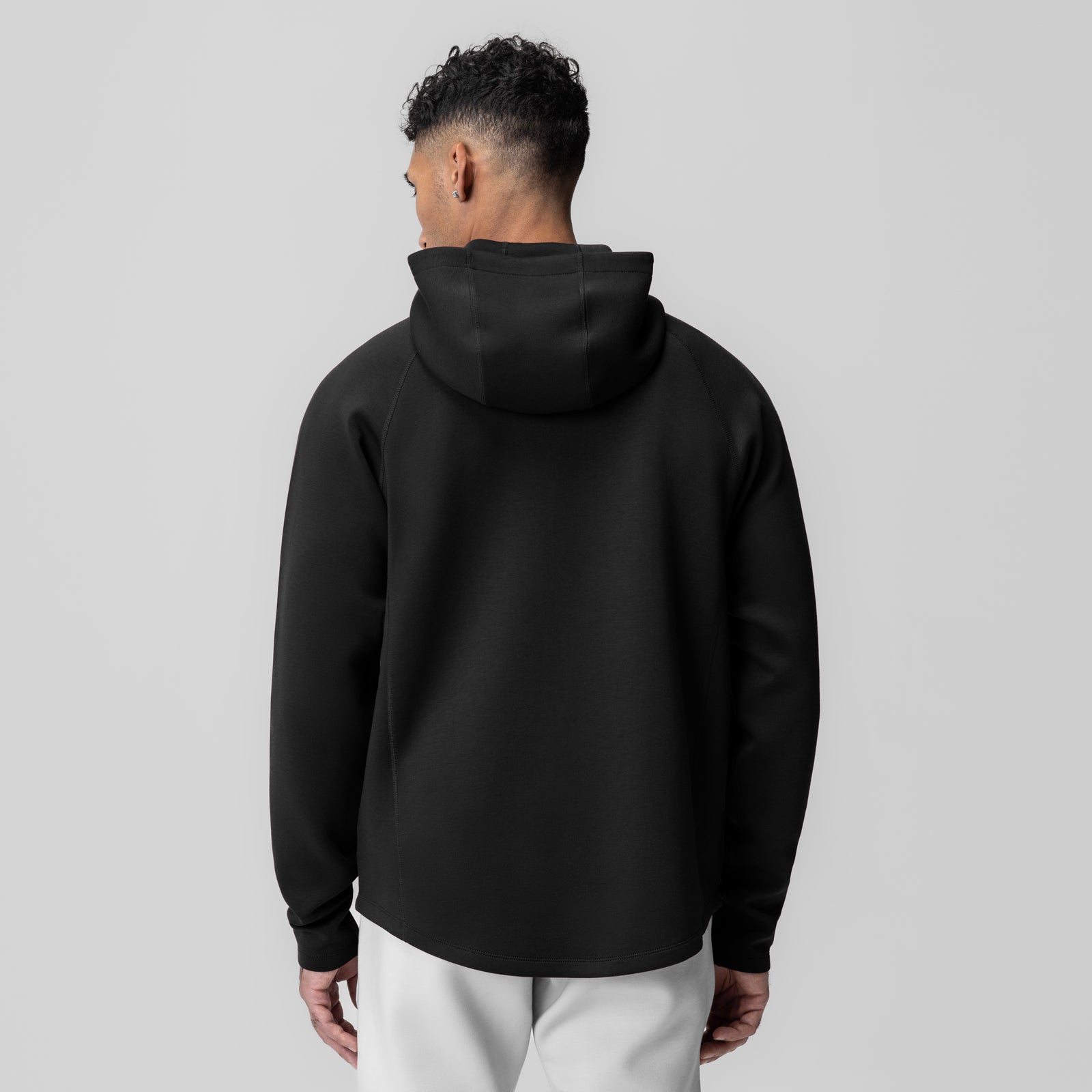 Dri-Core™ Zip Hoodie in black, back view on model