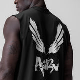 0927. 3D-Lite® 2.0 Lycra® Relaxed Cutoff - Black "Brush Wings"