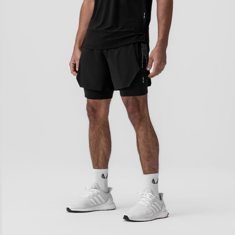 0953. Aerotex™ Hybrid Liner Short - Black/Black