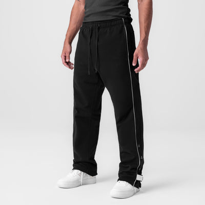 0998. Herringbone Terry Snap Button Sweats - Black – ASRV