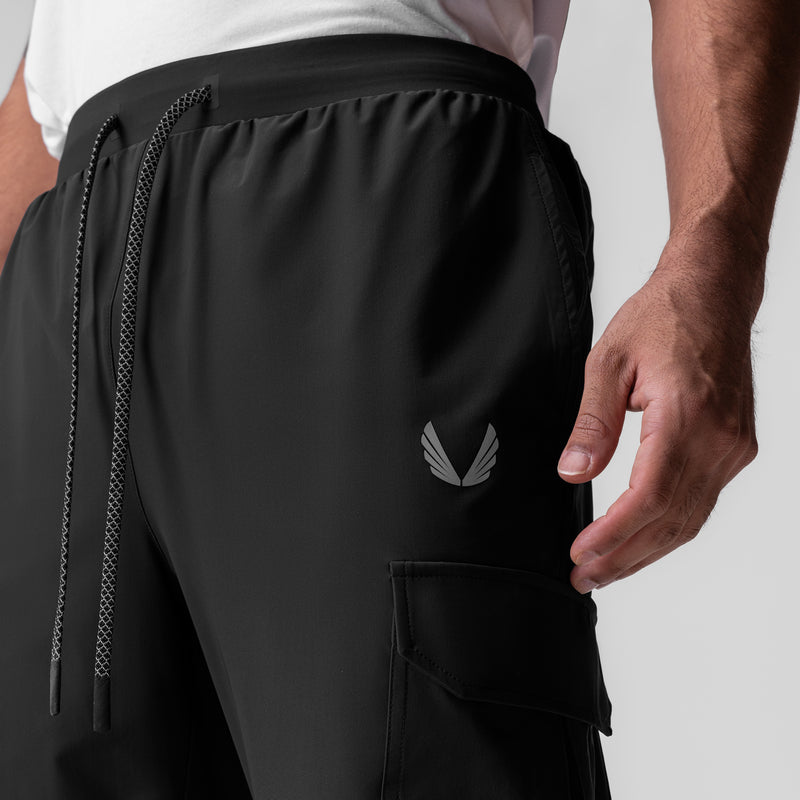 0825. Tetra-Lite® Cargo High Rib Jogger - Black "Reflective"