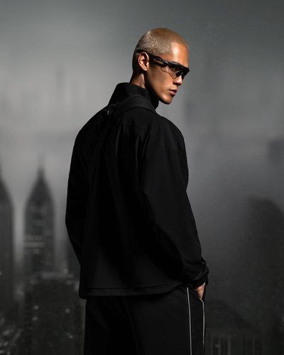 0970. Ripstop Quarter Zip Jacket - Black – ASRV