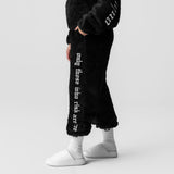 1008. Womens Sherpa Recovery Sweats - Black/White