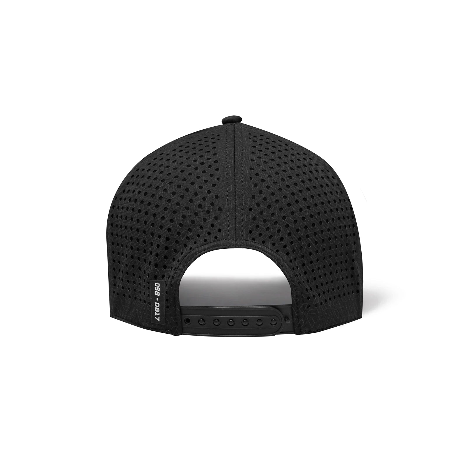 flatlay Tetra-Lite® Ice A-Frame Hat in black, back view