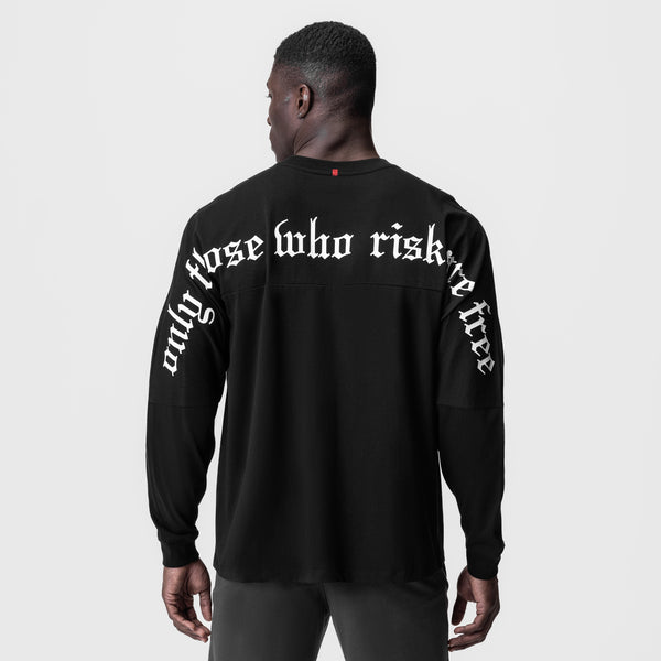 0851. Tech Essential™ Relaxed Long Sleeve  -  Black/White "OTWR"