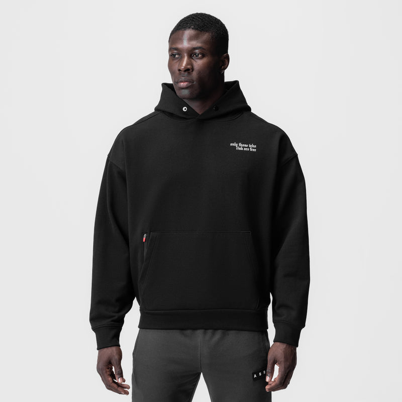 0874. Tech-Terry™ Zip Pocket Hoodie  -  Black "Brush Wings/ASRV"