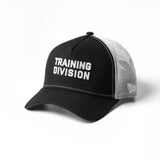 New Era LE 9Forty A-Frame Trucker Hat - Black/White “Training Division”