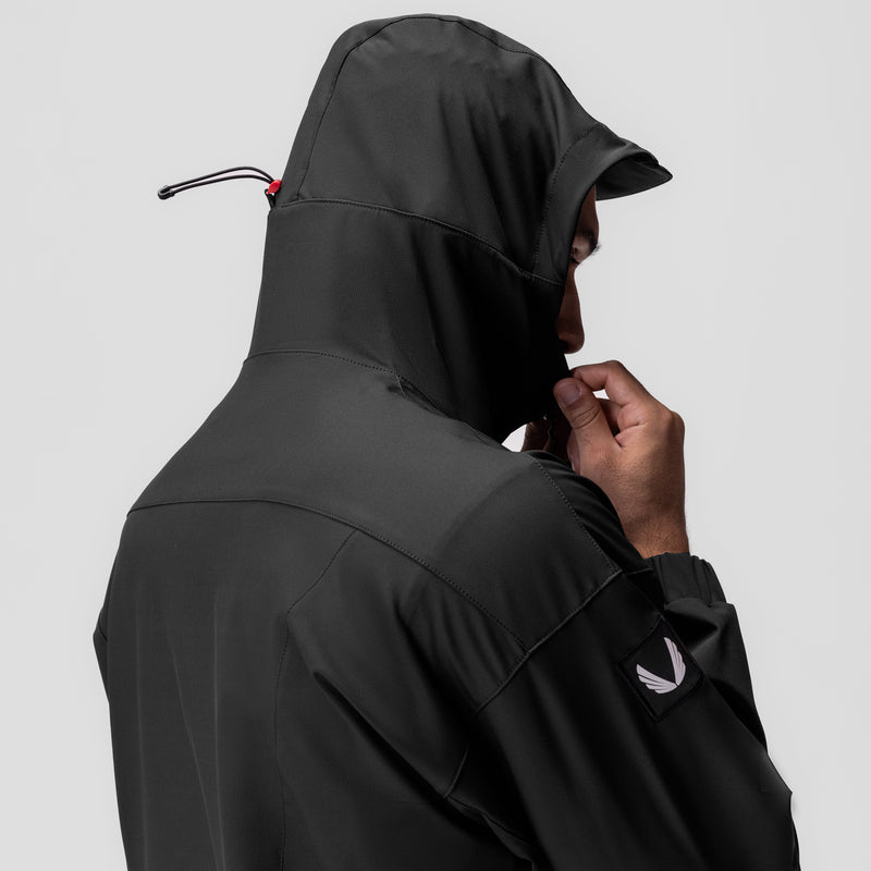 0717. Weather-Ready Anorak Jacket - Black "Patch"