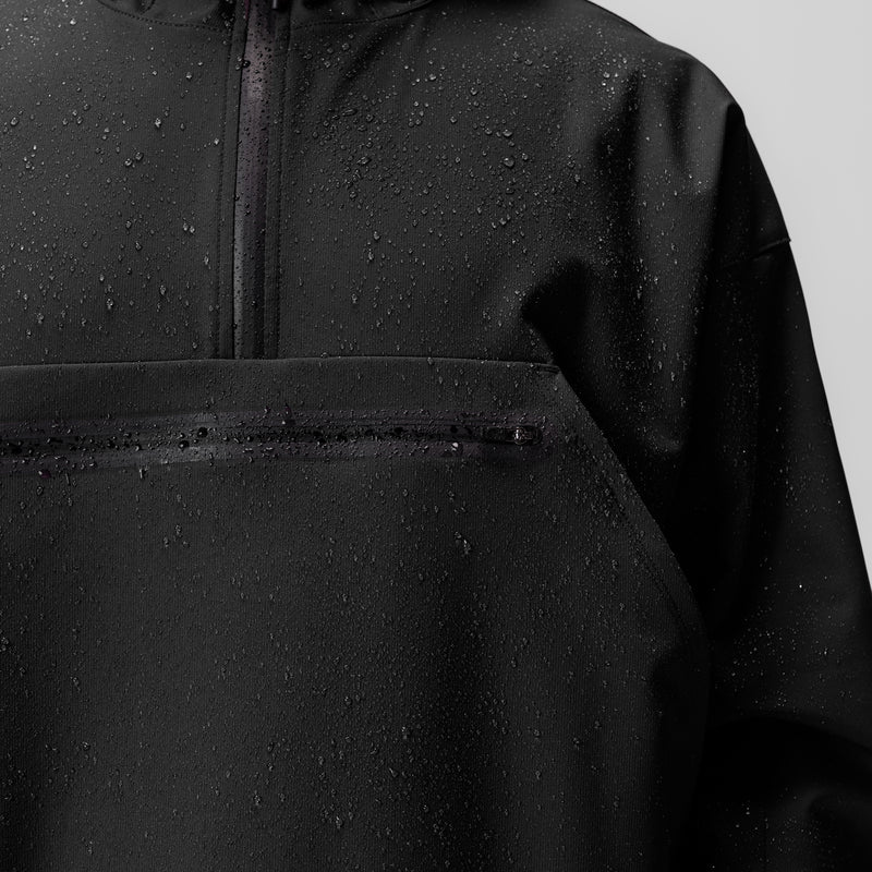 0717. Weather-Ready Anorak Jacket - Black "Patch"