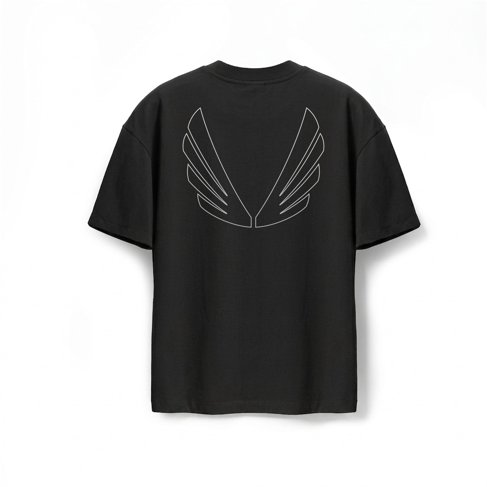 *We(R) Your *p(R)jectrR® ブラックTシャツ 1208. Tech Essential™ Oversized Boxy Tee - Black 