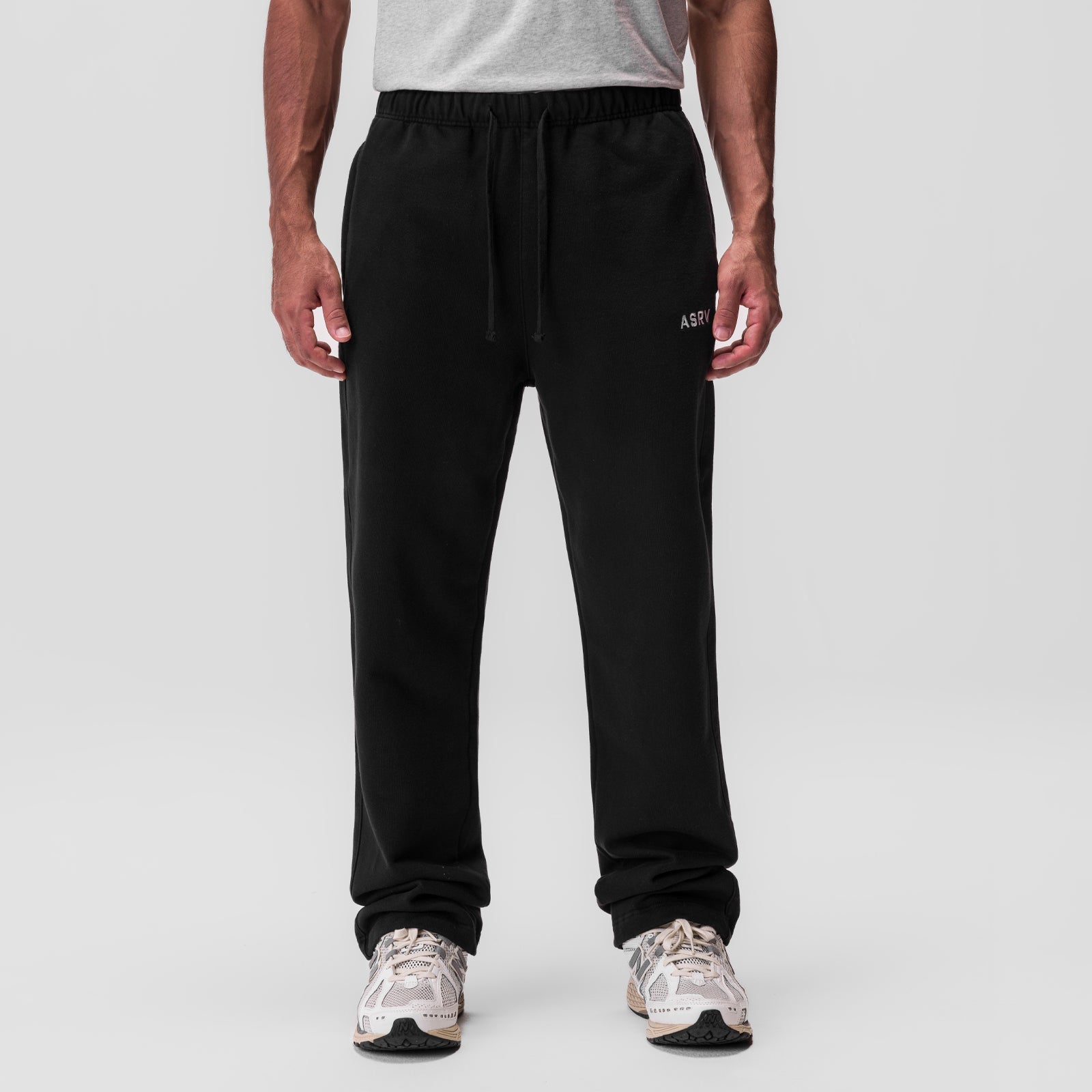 0840. Tech Essential Straight Leg Sweats Black ASRV