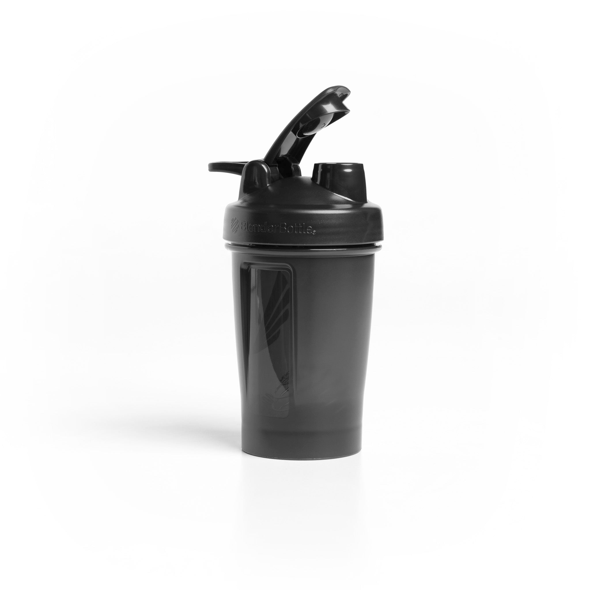ASRV x Blender Bottle Mini Plastic Shaker in black with Wings design, front view