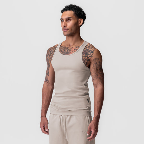 0986. Creora® Tech Ribbed Tank - Chai