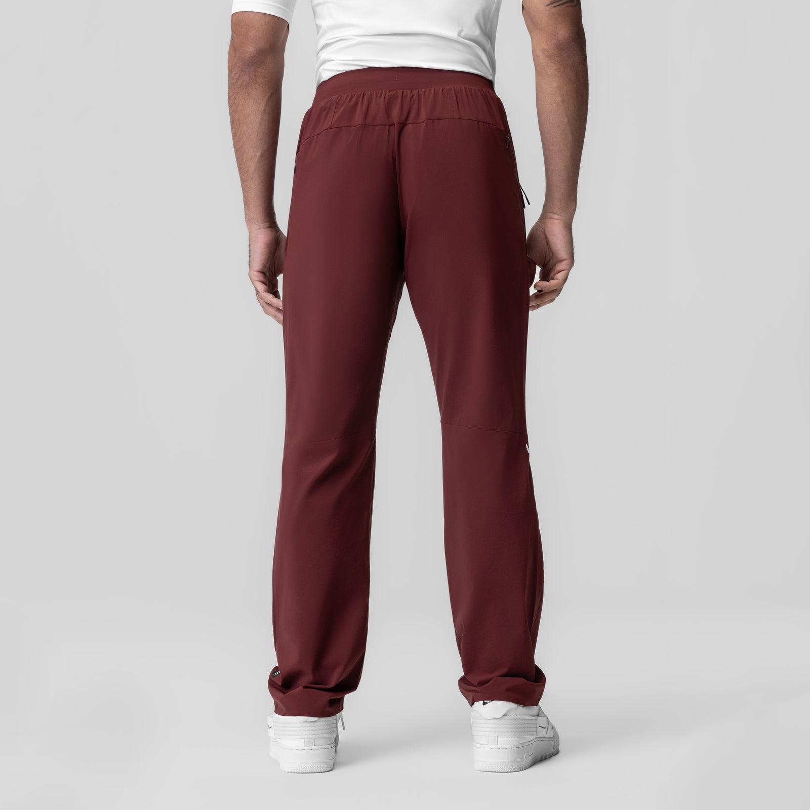 Aerotex Weather-Ready Bonded Pant in crimson, back view on model