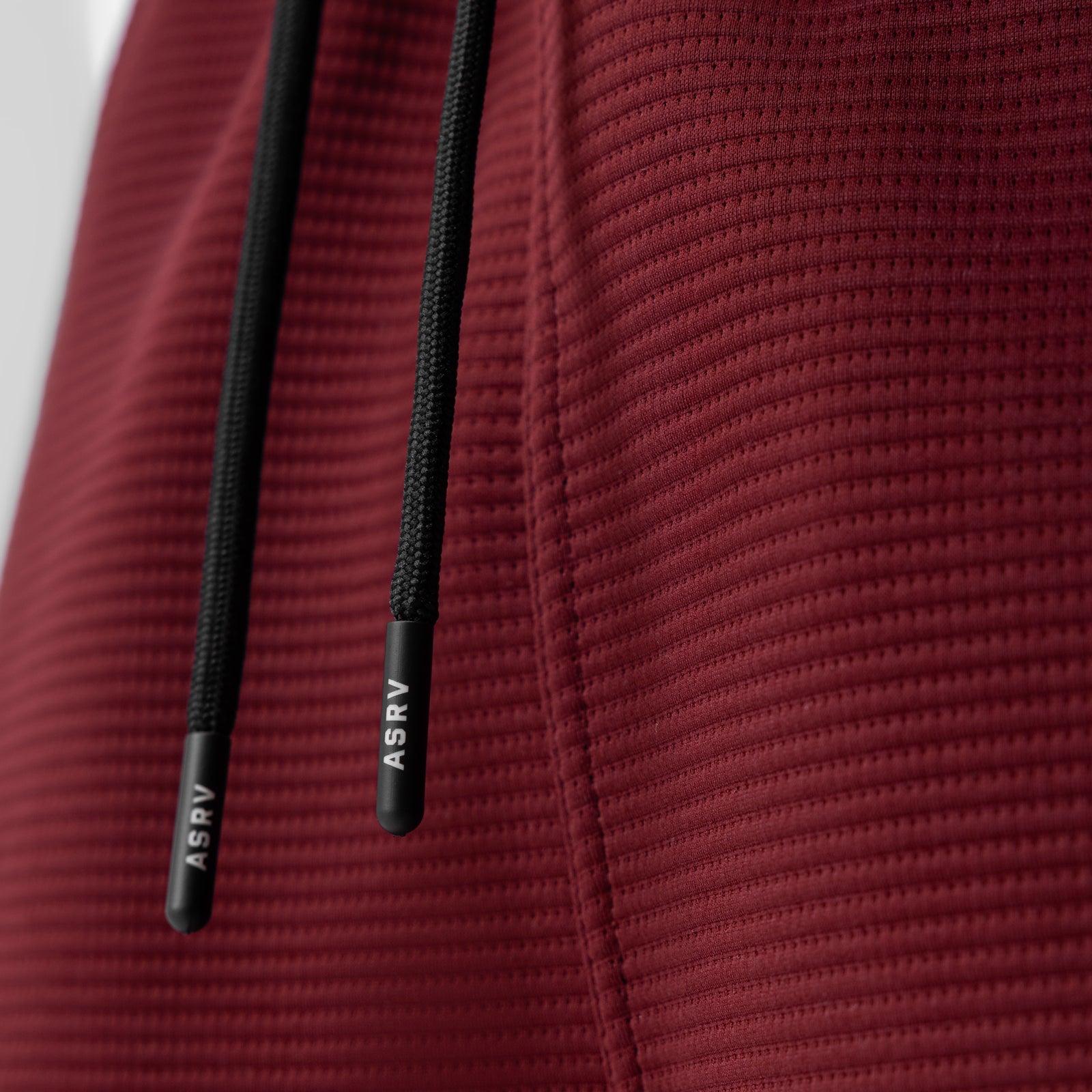 Deltapeak® Cargo Cinch Jogger in Crimson, drawstring detail closeup