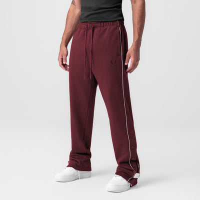 0998. Herringbone Terry Snap Button Sweats - Crimson – ASRV