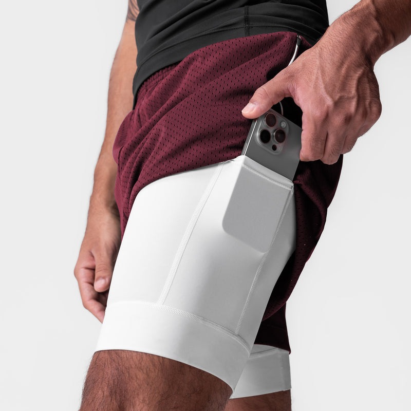 0991. Ion-Mesh 5" Liner Short - Crimson
