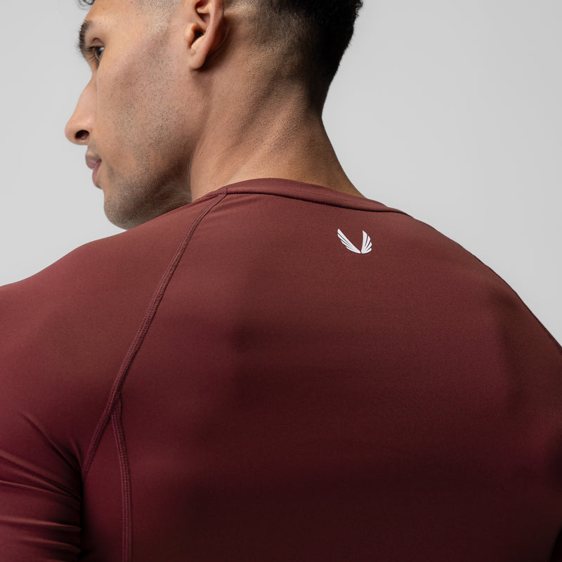 1027. WarpFlexx-Lite™ Half-Sleeve Baselayer - Crimson