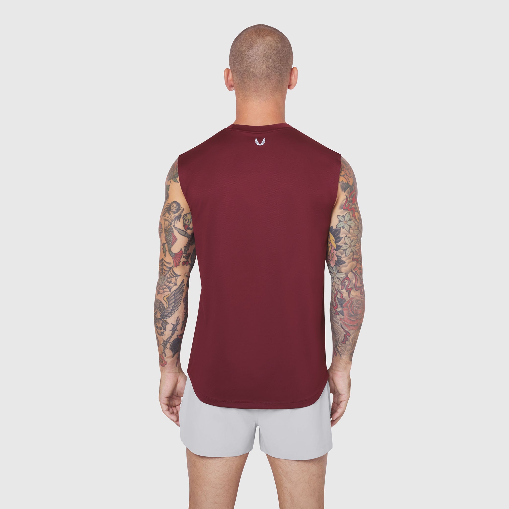 0757. AeroSilver® Cutoff Tank - Crimson