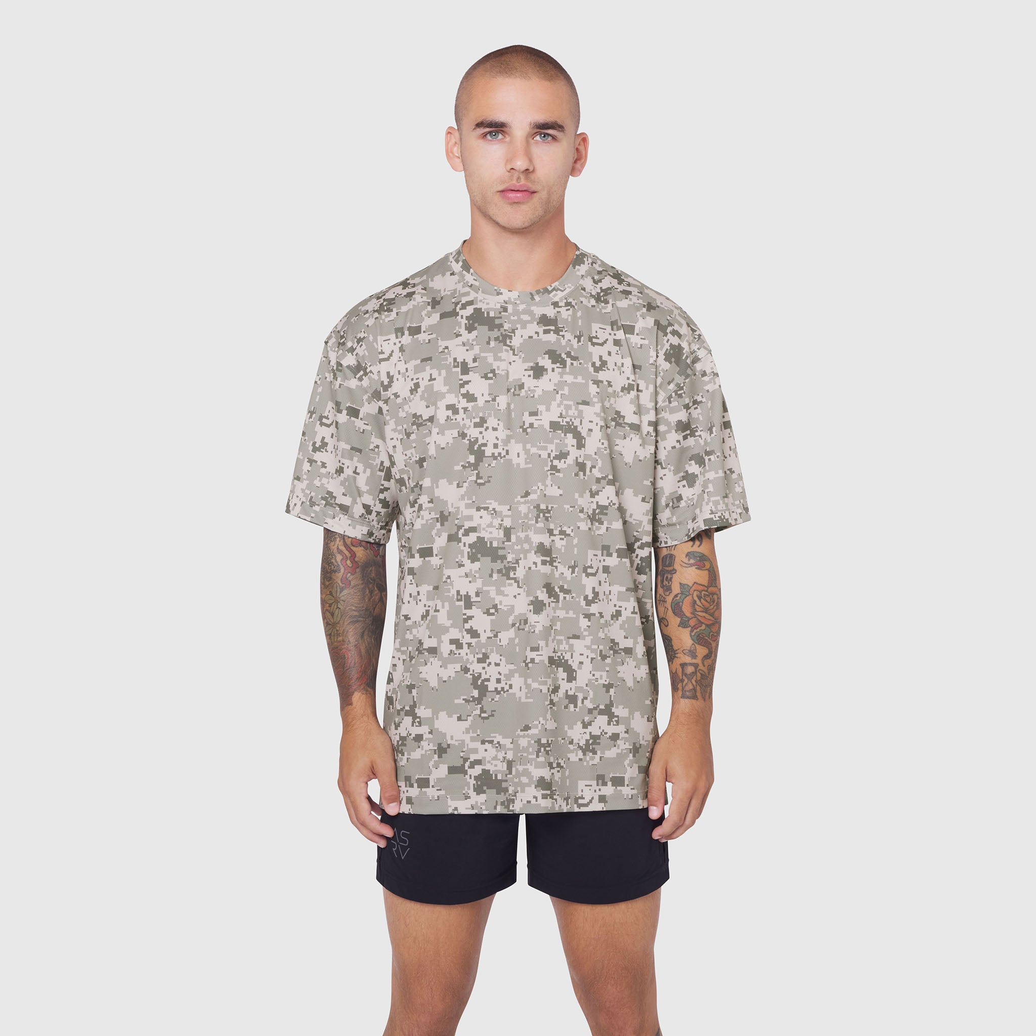 0822. AeroSilver® Oversized Tee - Digital Camo