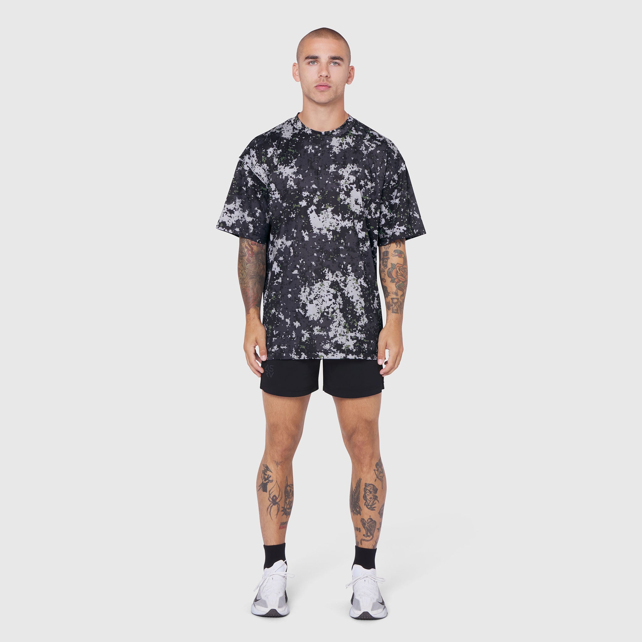 0822. AeroSilver® Oversized Tee - Pixel Camo