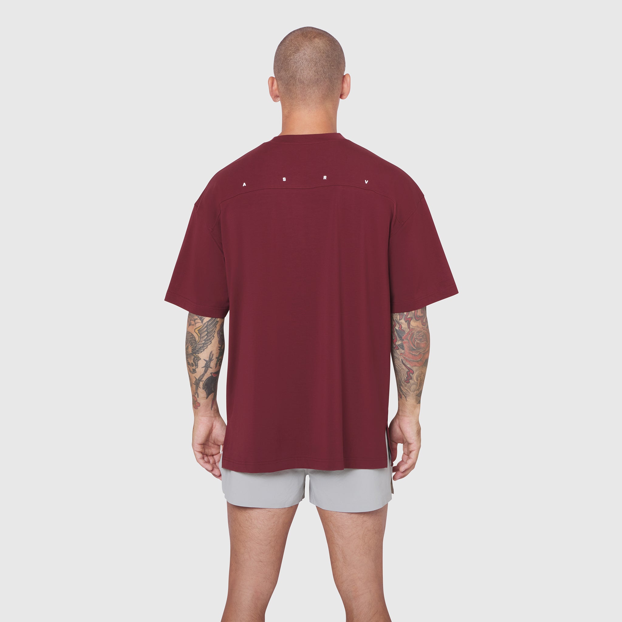 0824. Supima® Oversized Tee - Crimson