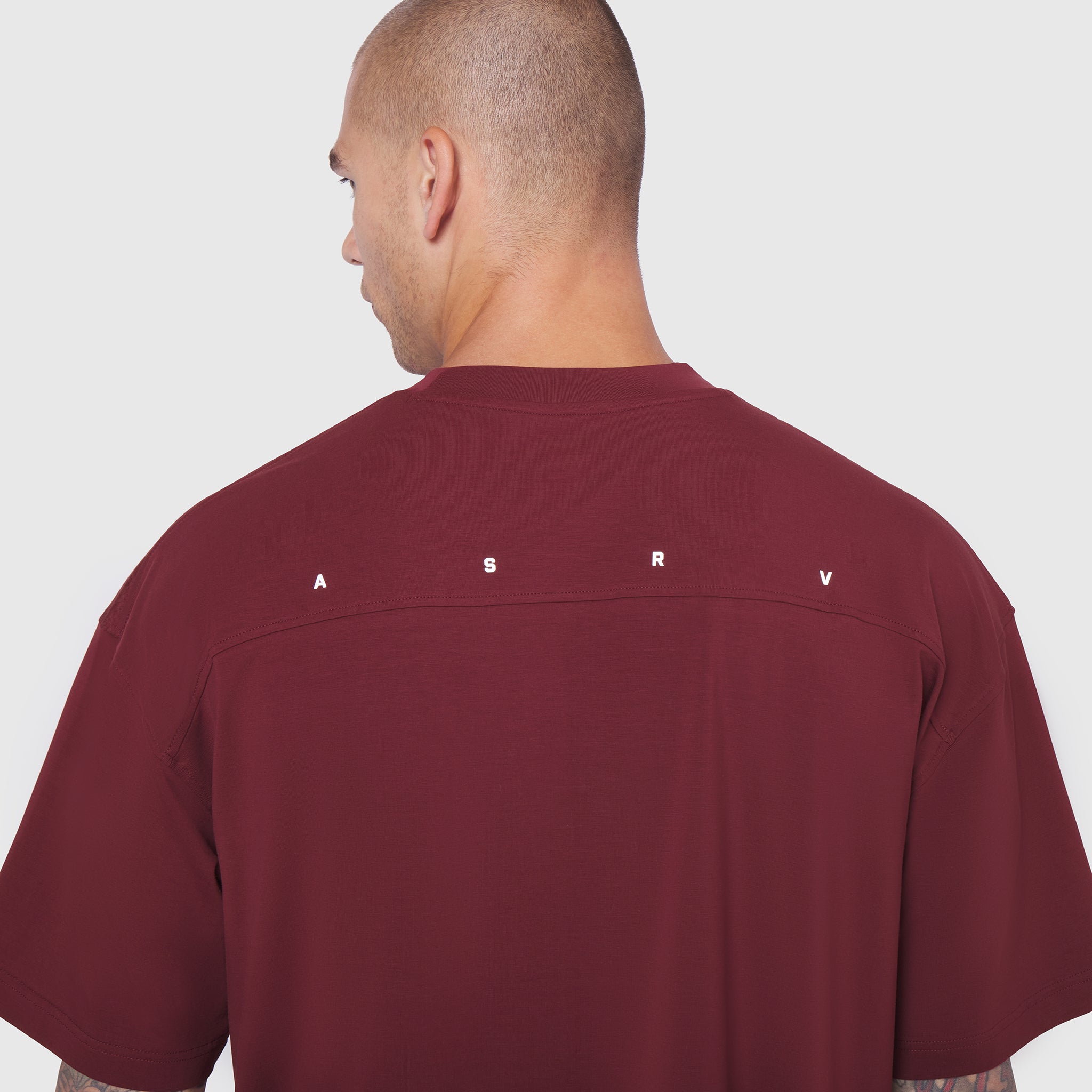 0824. Supima® Oversized Tee - Crimson