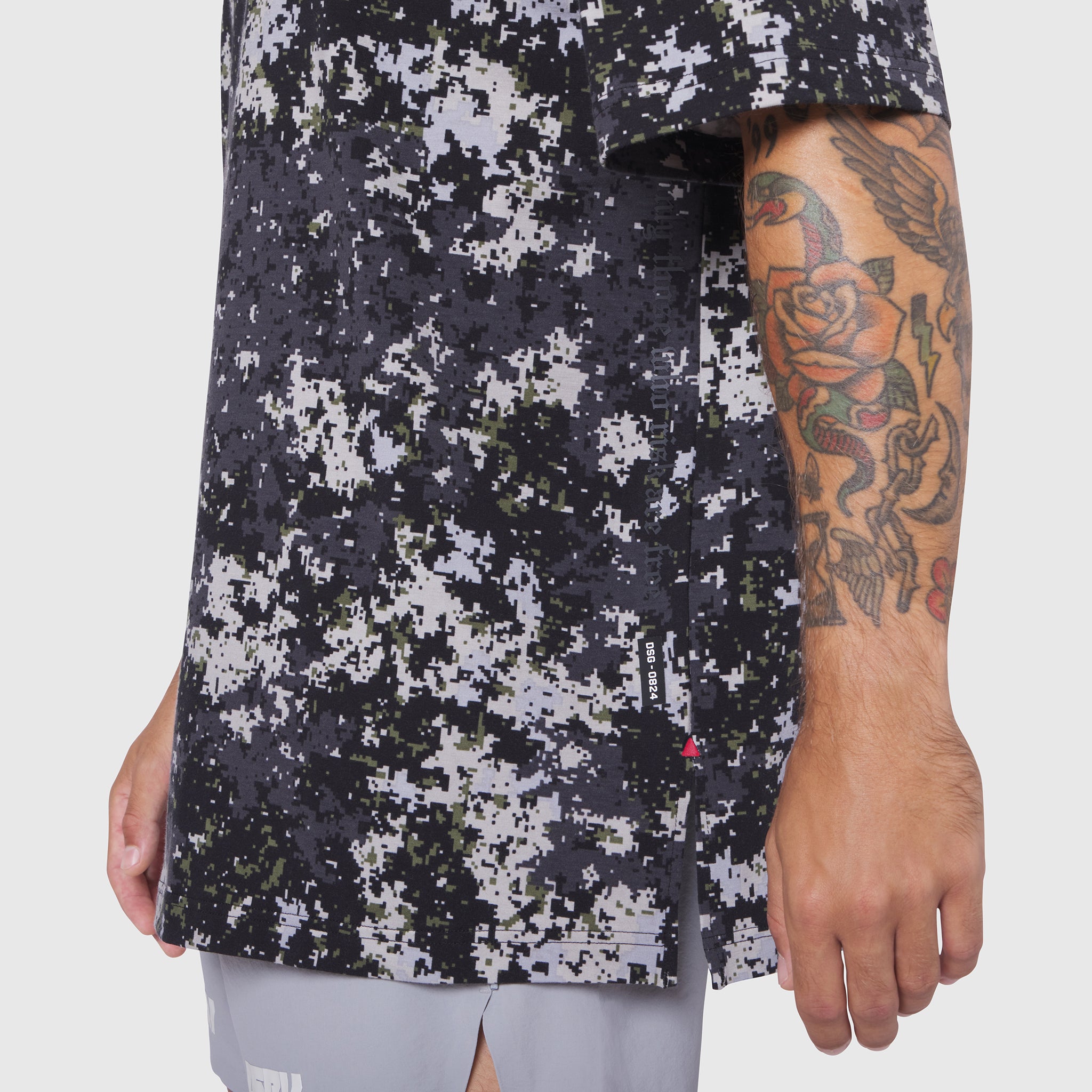 0824. Supima® Oversized Tee - Pixel Camo