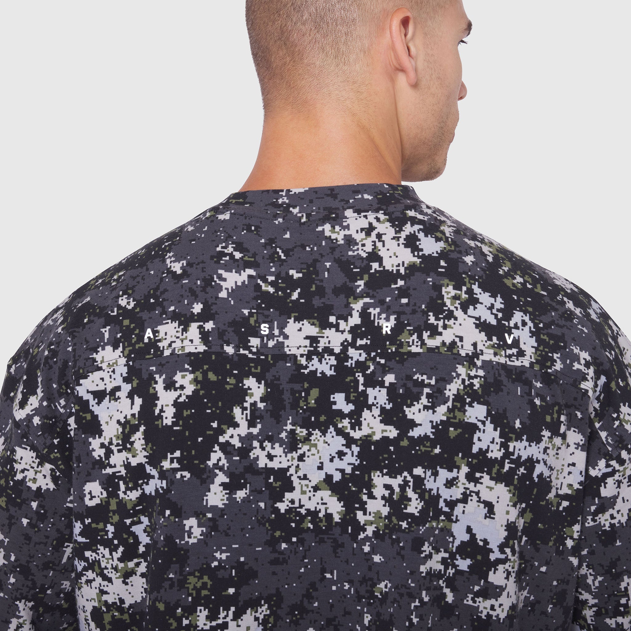 0824. Supima® Oversized Tee - Pixel Camo