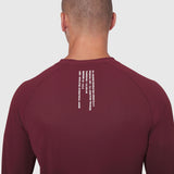 Laser-Vent Established long sleeve in crimson, back view on model