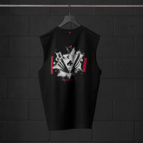 0807. Tech Essential™ Relaxed Cutoff - Black "Blast Radius"