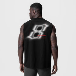 0807. Tech Essential™ Relaxed Cutoff - Black "Infinite Mindset"
