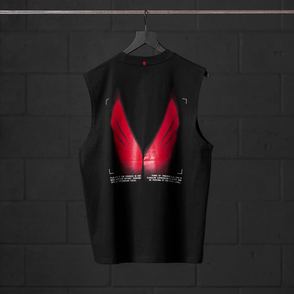 0807. Tech Essential™ Relaxed Cutoff - Black "Ghost Trace"