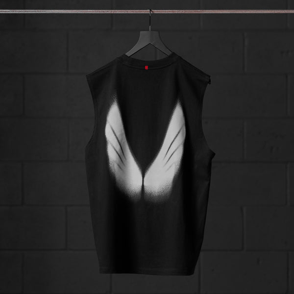 0807. Tech Essential™ Relaxed Cutoff - Black "Signal Lost"