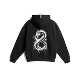0874. Tech-Terry™ Zip Hoodie - Black "Dragon"