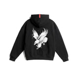 0874. Tech-Terry™ Zip Hoodie - Black "Eagle"