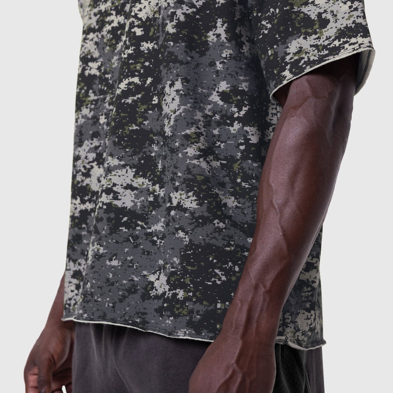 1114. Vintage Raw Hem Pump Cover - Pixel Camo