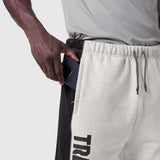 1120. Tech-Terry™ Mesh Panel Sweats - Heather Grey "Blade TD"