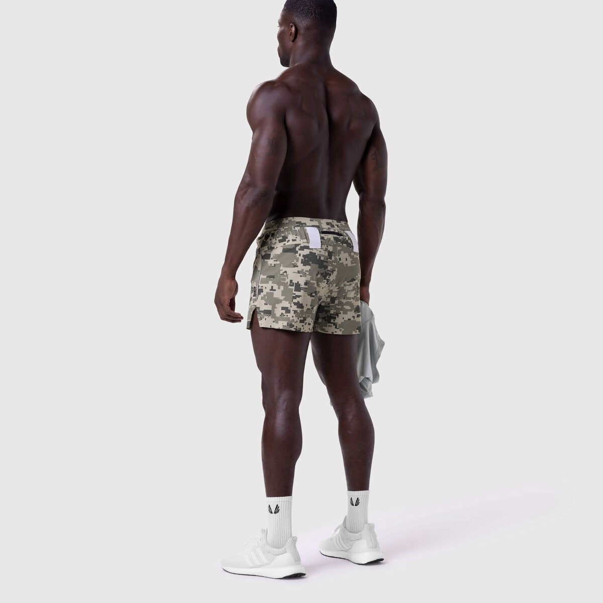 Aerotex Distance Short in digital camo, back view on model