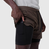 0865. Tetra-Lite® 5" Liner Short - Dark Earth "Wings"/Black