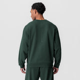 0984. Herringbone Terry Crewneck - Forest Green