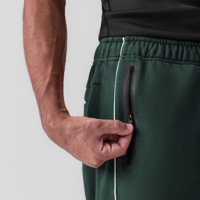 アジャスタブルコスチュームHERRINGBONECORDUROYTROUSERS 0998. Herringbone Terry Snap Button Sweats - Forest Green – ASRV