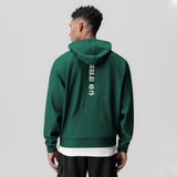 1019. Deltapeak® Oversized Hoodie - Forest Green