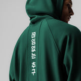 1019. Deltapeak® Oversized Hoodie - Forest Green