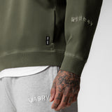 0861. Tech Essential™ Distressed Crewneck - Faded Olive