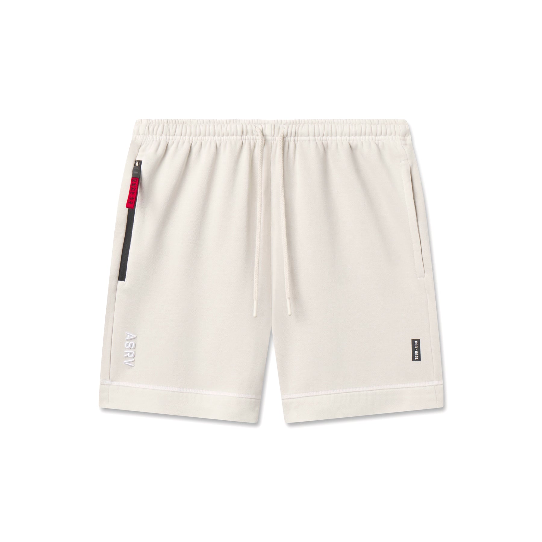 Tech Essential Sweat Short in faded stone, front view