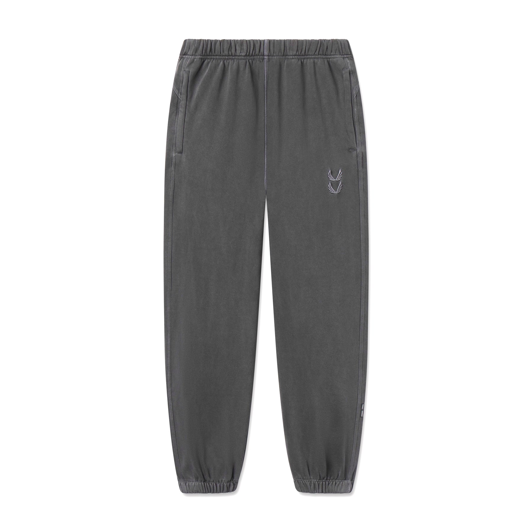 flatlay Tech Essential Sweats joggers in faded grey, front view