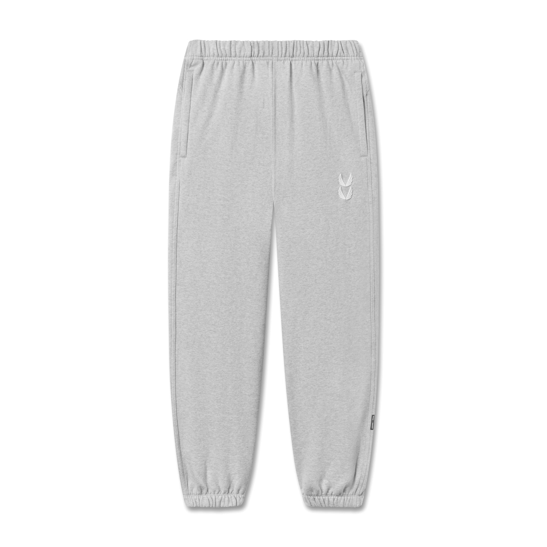 flatlay Tech Essential Sweats joggers in heather grey, front view