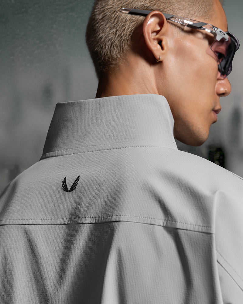 0970. Ripstop Quarter Zip Jacket - Slate Grey