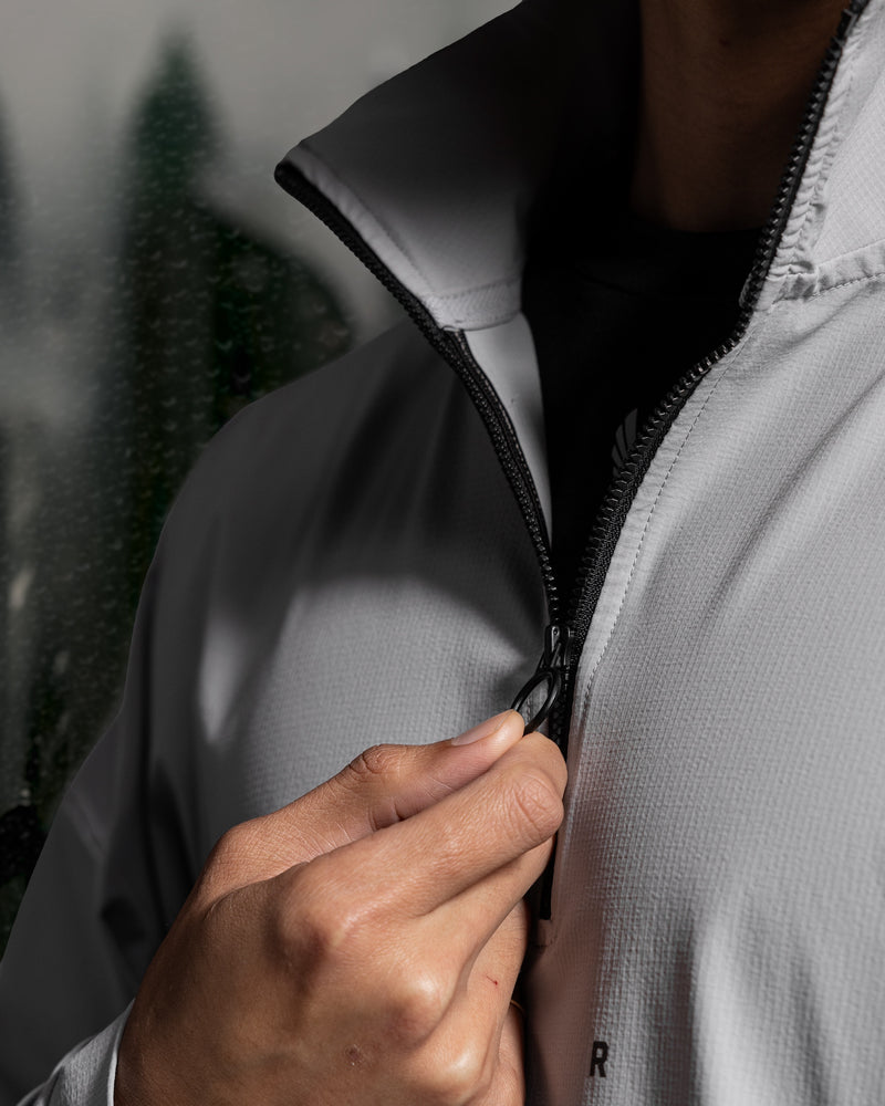 0970. Ripstop Quarter Zip Jacket - Slate Grey